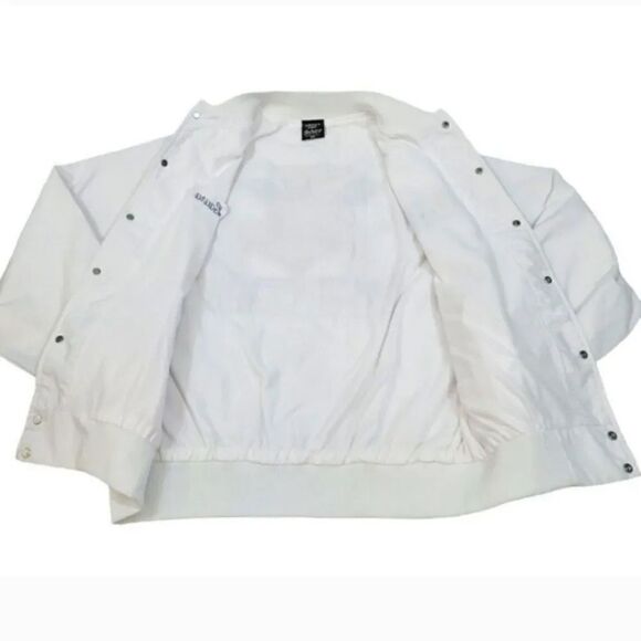 Vintage 80's IBM Paul Rand Design Employee Snap Down Bomber Jacket Size 2XL - Picture 4 of 11